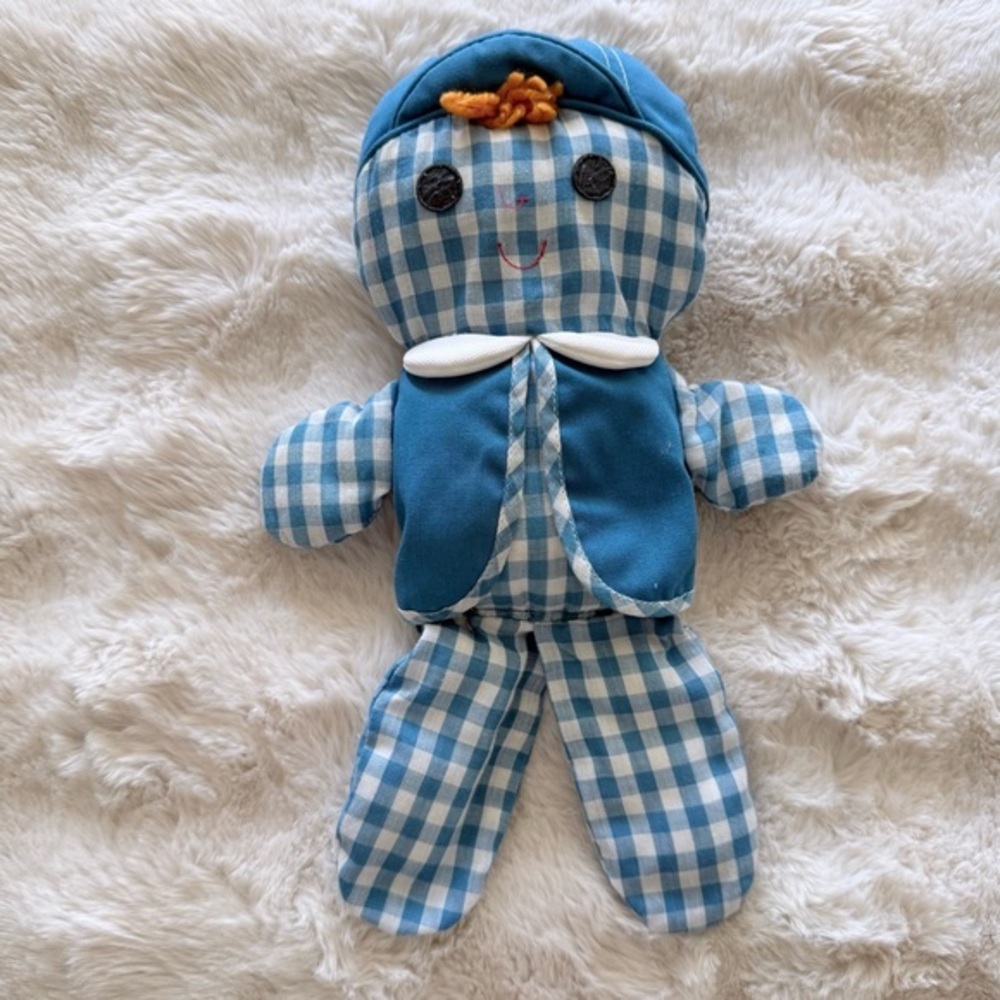 Vintage Fisher Price 1977 Cholly Dolly plush rattle